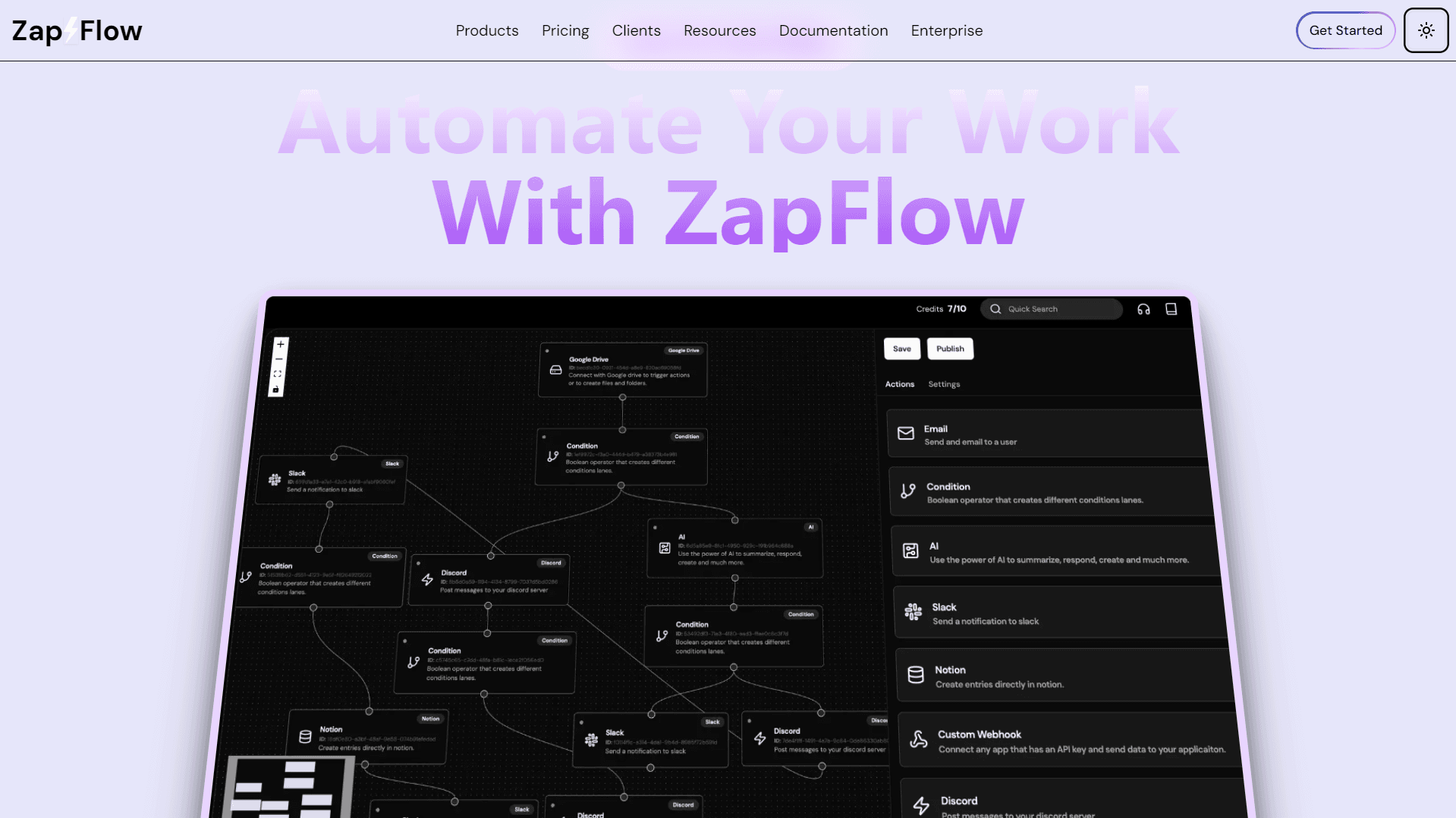 ZapFlow - SaaS Automation Builder